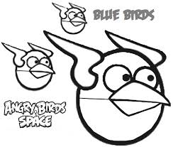 Dibujo para colorear de Angry Birds Space : Los trillizos atacan