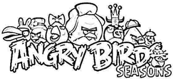 Dibujo para colorear de Angry Birds Seasons: Logo