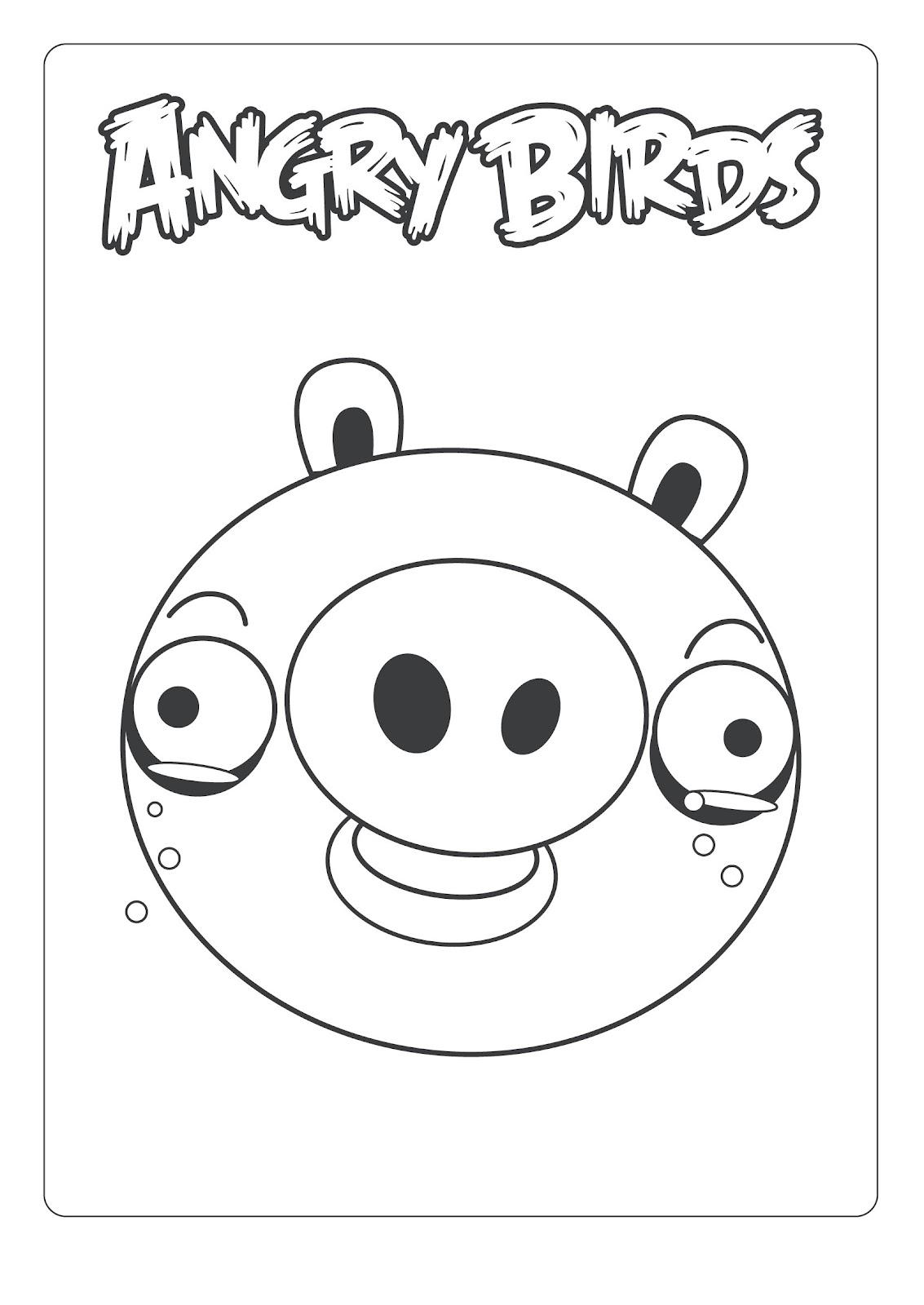 Dibujo para colorear de Bad Piggies: Cerdo Minion llorando