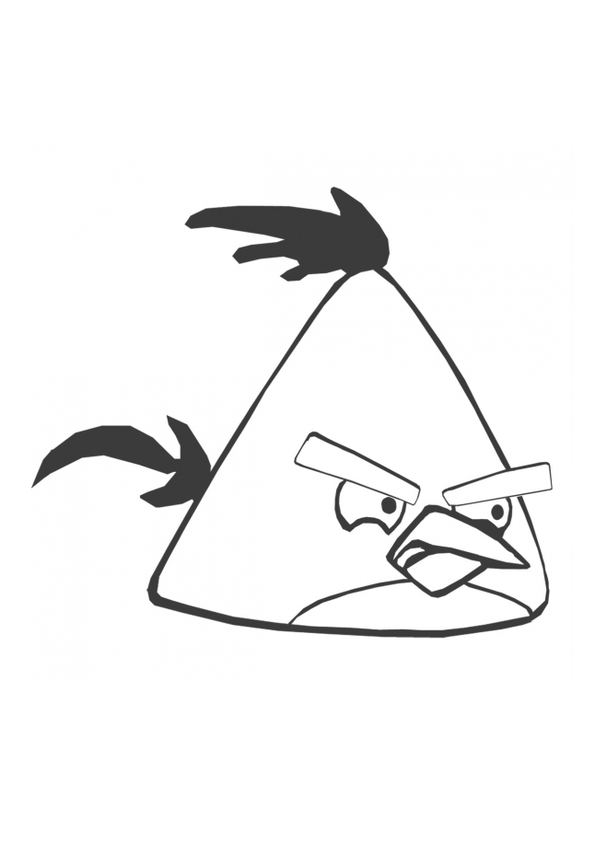 Dibujos para colorear de Angry Birds: Chuck mosqueado