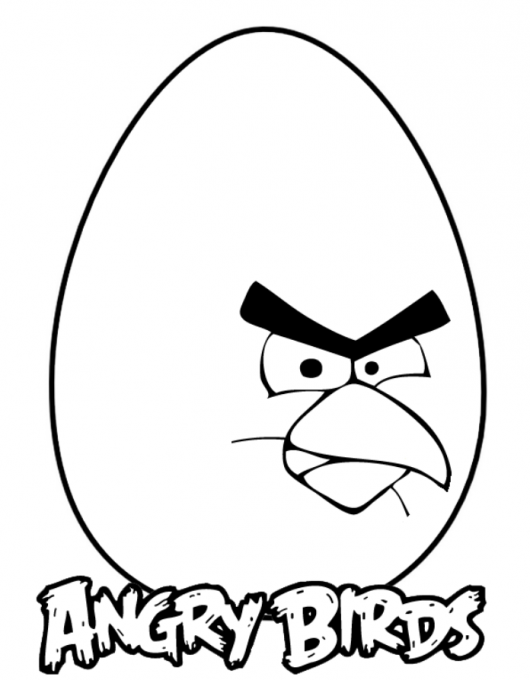 Dibujos para colorear de Angry Birds: El huevo soñado de Pájaro Rojo