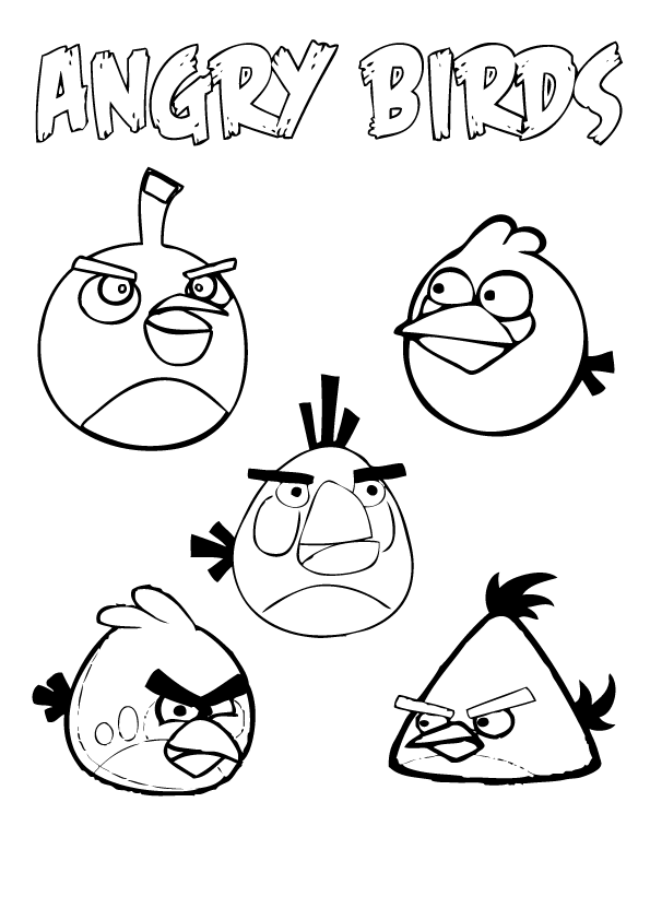 Dibujos para colorear de Angry Birds: Foto robada de los Pájaros