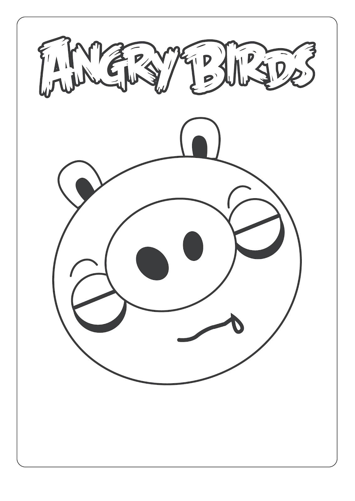 Dibujo para colorear de Bad Piggies: Minion Pig durmiendo