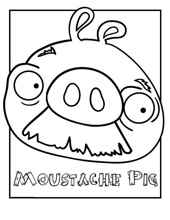 Dibujo para colorear de Bad Piggies: Moustache Pig