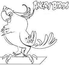 Dibujo para colorear de Angry Birds Rio: Pepillo fanfarroneando