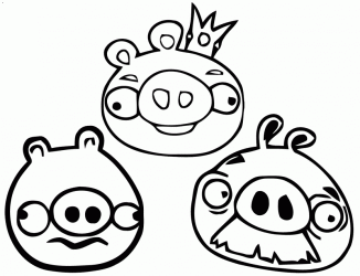 Dibujo para colorear de Bad Piggies: Piggies en petit comité