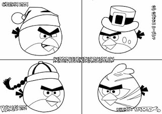 Dibujos para colorear de Angry Birds: Pájaro Rojo disfrazado