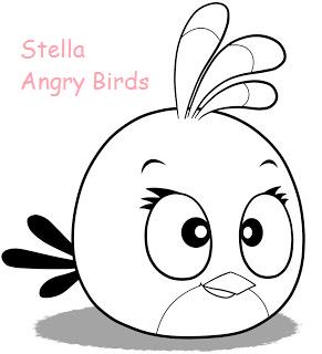 Dibujos para colorear de Angry Birds: Stella de bebe