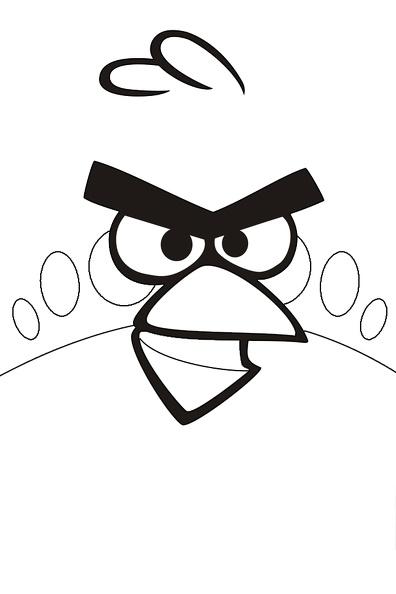 Dibujos para colorear de Angry Birds: Terence en primer plano