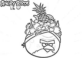 Dibujo para colorear de Angry Birds Rio: Terrence Golden Fruit