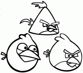 Dibujos para colorear de Angry Birds: Tres amigos en busca de aventura
